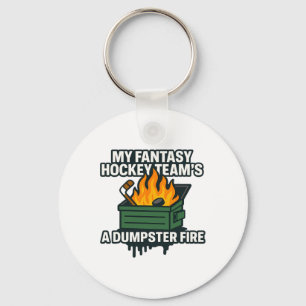 Meine Fantasy-Hockey-Mannschaft ist ein Müllcontai Schlüsselanhänger