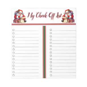 Meine Ferien-Checkliste  Notizblock