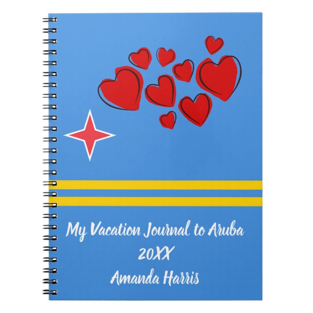 Meine Ferien-Zeitschrift zu Aruba Notizblock (Vorderseite)