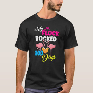 Meine Flock rockte 100 Tage Kinder Flamingo 100 Ta T-Shirt