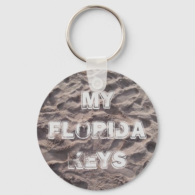 Meine Florida Keys, Sandstrand-Schlüsselkette Schlüsselanhänger (Vorderseite)