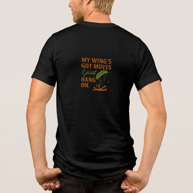 Meine Flügelbewegungen got Tri-Blend Shirt (Rückseite)