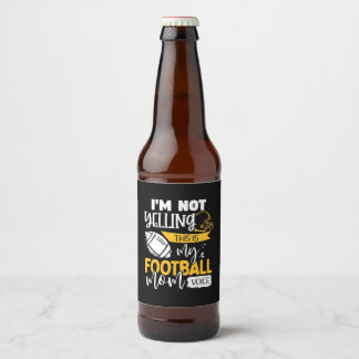 Meine Football-Mama Bierflaschenetikett