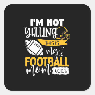 Meine Football-Mama Quadratischer Aufkleber