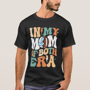 Meine Football-Volleyball-Mutter-Ära Lustige Mutte T-Shirt