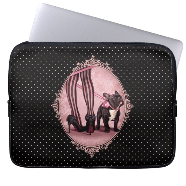 Meine französische Bulldogge Laptopschutzhülle (Vorderseite)