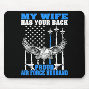 Meine Frau, dein Rücken stolz Luftwaffe Ehemann Eh Mousepad