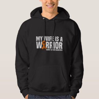 Meine Frau ist ein Kämpfer Orange Ribbon Nierenkre Hoodie