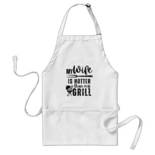 Meine Frau ist heißer als mein Grill – Lustige BBQ Schürze