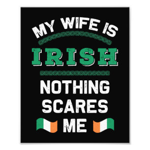 Meine Frau ist irisch Eire Republik Irland Wurzeln Fotodruck