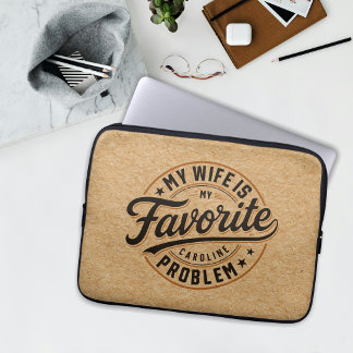 Meine Frau ist mein Lieblingsproblem Benutzerdefin Laptopschutzhülle