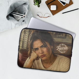 Meine Frau ist mein Lieblingsproblem, individuelle Laptopschutzhülle