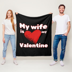 Meine Frau ist mein Valentinsliebster Fleecedecke