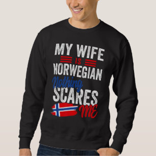 Meine Frau ist norwegisch Norwegen Herkunft Wurzel Sweatshirt