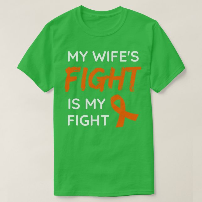 Meine Frau kämpft gegen Leukämie T-Shirt (Design vorne)