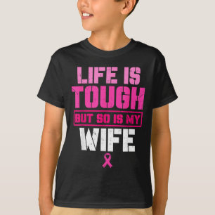Meine Frau starke Brustkrebsbewusstseins-Überleben T-Shirt
