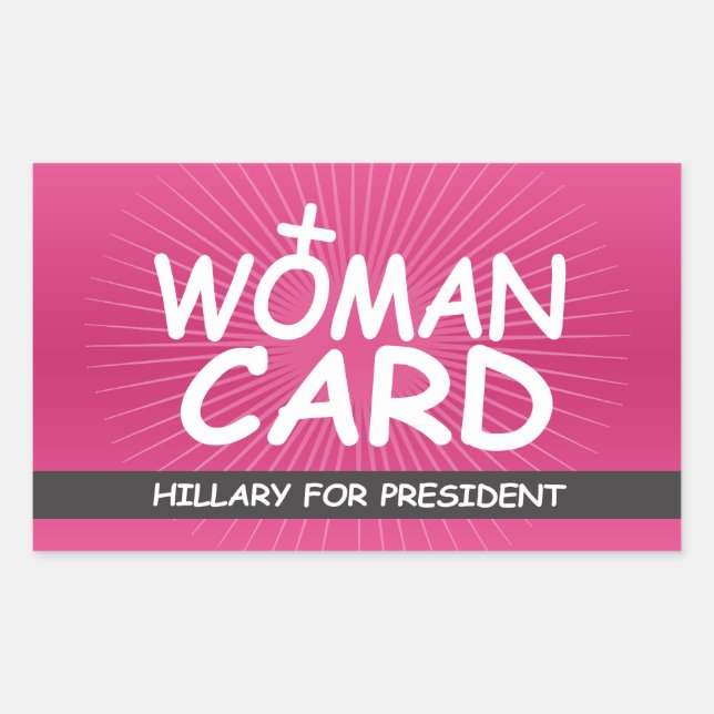Meine Frauenkarte - Hillary for President Rechteckiger Aufkleber (Vorderseite)