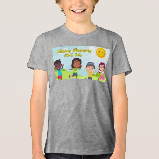 Meine Freunde und ich Tri-Blend Shirt (Vorderseite)