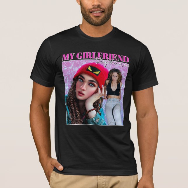 Meine Freundin der 90er Bootleg Name Foto Valentin T-Shirt (Vorderseite)