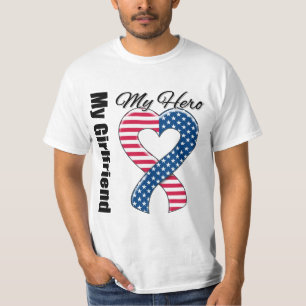 Meine Freundin mein Held patriotisches USA-Band T-Shirt
