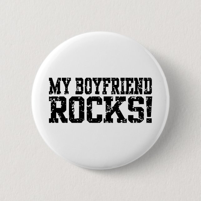 Meine Freundin Rocks Button (Vorderseite)