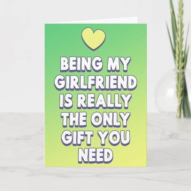 Meine Freundin zu sein ist das einzige Geschenk, d Karte (Vorderseite)
