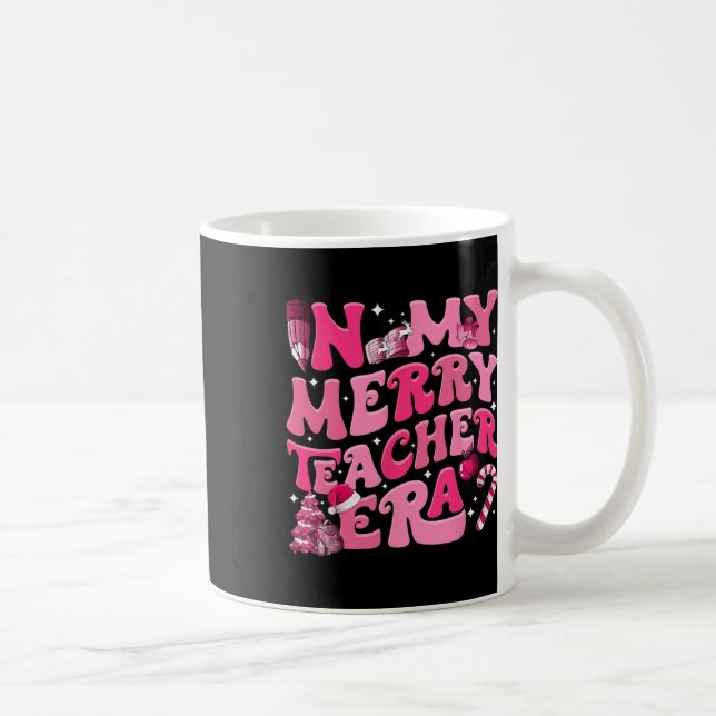 Meine frohe Lehrerin Era Retro Groovy Lehrerin Chr Kaffeetasse (Rechts)