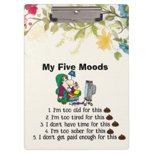 Meine Fünf-Moods-Zwischenablage Klemmbrett
