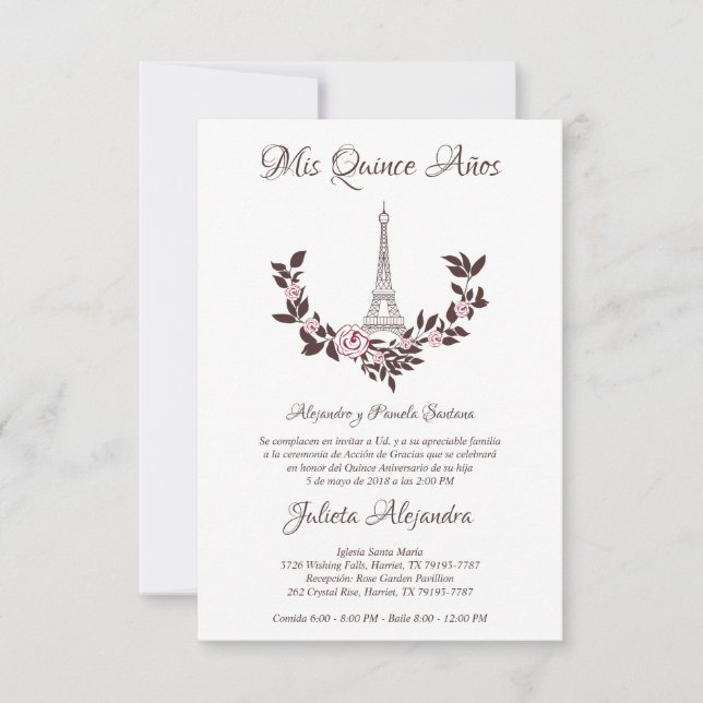 Meine Fünfzehn Jahre Blumen Diseño Paris (Vorderseite)