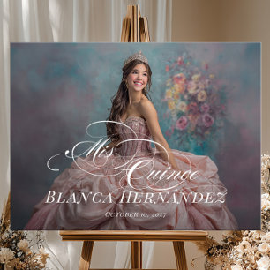 Meine Fünfzehn Quinceanera-Willkommensschild mit F Poster