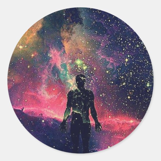 Meine Galaxie Runder Aufkleber (Vorderseite)