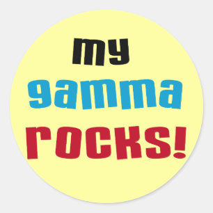 Meine Gamma Rocks T - Shirt und Geschenke Runder Aufkleber