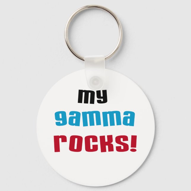 Meine Gamma Rocks T - Shirt und Geschenke Schlüsselanhänger (Vorderseite)