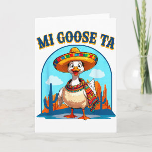 Meine Gans Ta Lustiges Fiesta Gans Pun Shirt Sombr Karte