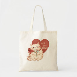Meine ganze Liebe Tabby-Katze Tragetasche