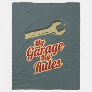 Meine Garage, meine Regeln Fleecedecke