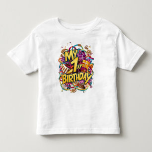 Meine Geburtstagskekse Torte und Luftballons Kleinkind T-shirt