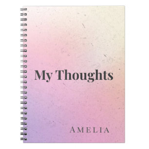 Meine Gedanken Ästhetik Notizbuch Notizblock