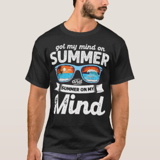 Meine Gedanken sind auf Sommerlaune Retro-Sonnenbr T-Shirt