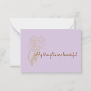 Meine Gedanken sind eine schöne positive Bestätigu Mitteilungskarte