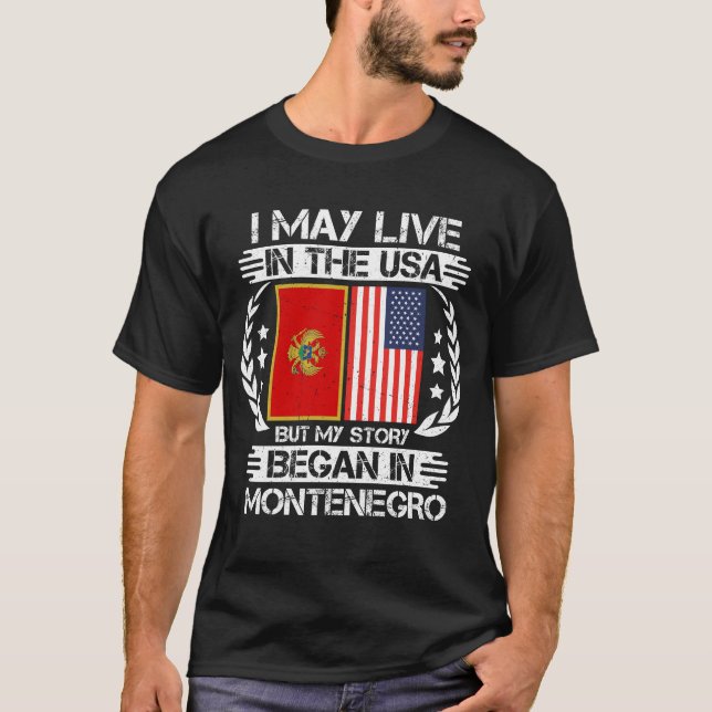 Meine Geschichte begann in Montenegro T-Shirt (Vorderseite)