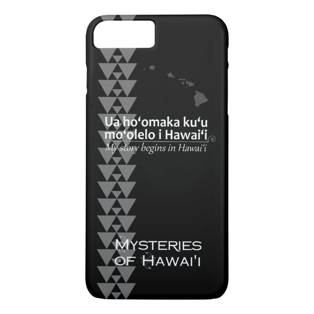 Meine Geschichte - schwarzer hawaiischer Stammes- Case-Mate iPhone Hülle (Rückseite)