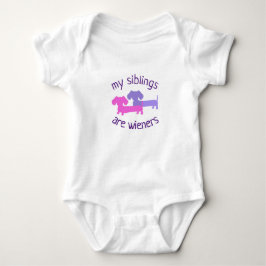 Meine Geschwister sind Dackeln Dackeln Dackel Baby Strampler