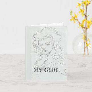 Meine Girl-Begrüßungskarte Karte