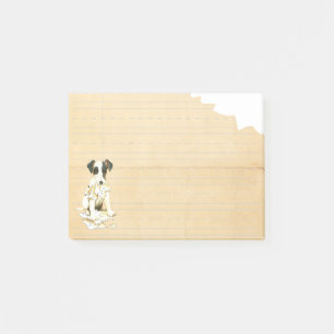 Meine glatte Fox-Terrier hat meine Hausaufgaben Post-it Klebezettel