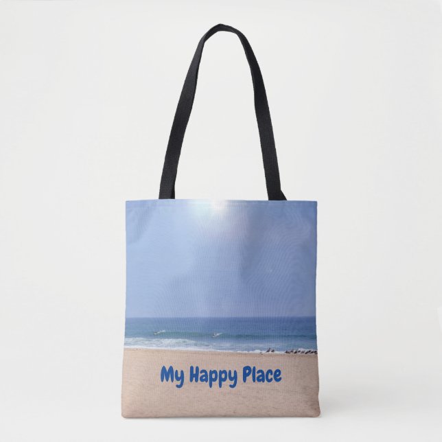 Meine glückliche Platz-Strand-Tasche Tasche (Vorderseite)