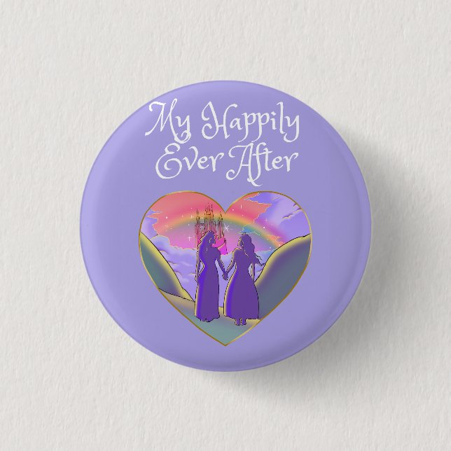 Meine glücklichen Lesbenköniginnen Button (Vorderseite)