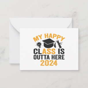 Meine Glücksklasse ist Outta Here 2024 Funny Absch Mitteilungskarte