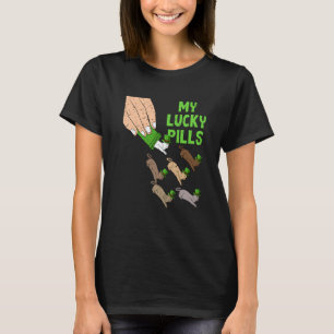 Meine Glückspillen Katze St Patricks Day Irische K T-Shirt