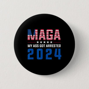 Meine Got Festnahme 2024 Funny Anti-Trump Democrat Button